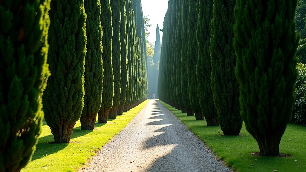 Viali di cipressi e percorsi meditati